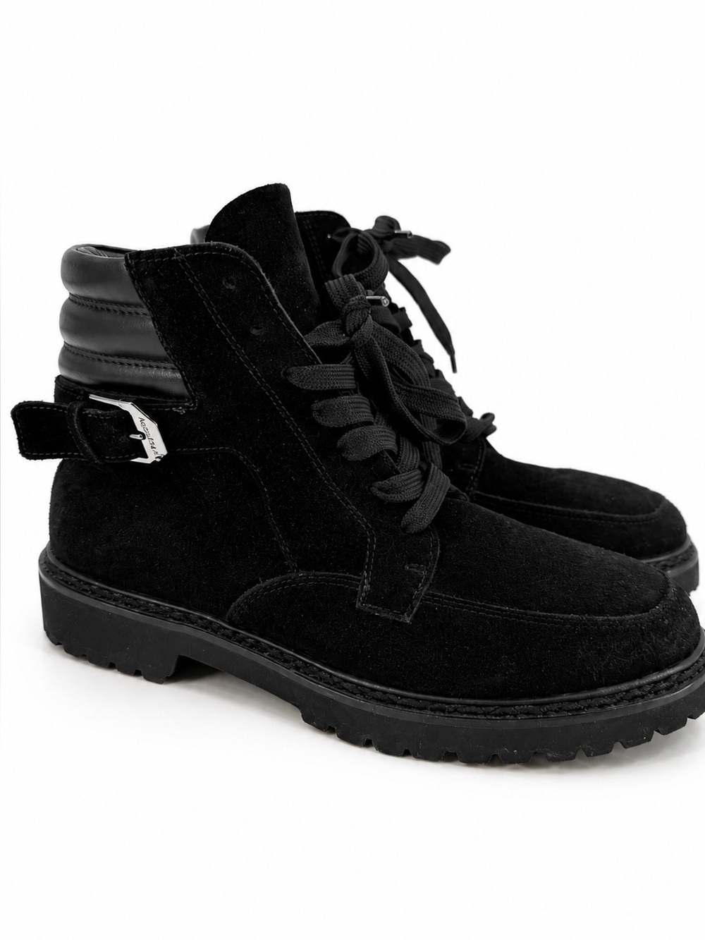 AQUATALIA Myla Black Suede Ankle Boots 8.5